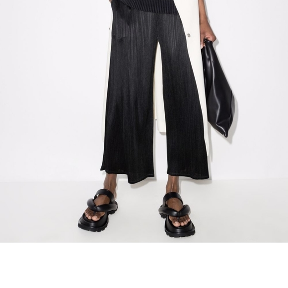 NWT PLEATS PLEASE ISSEY MIYAKE Technical-pleated cropped wide-legpants. Size 5 - Picture 7 of 7